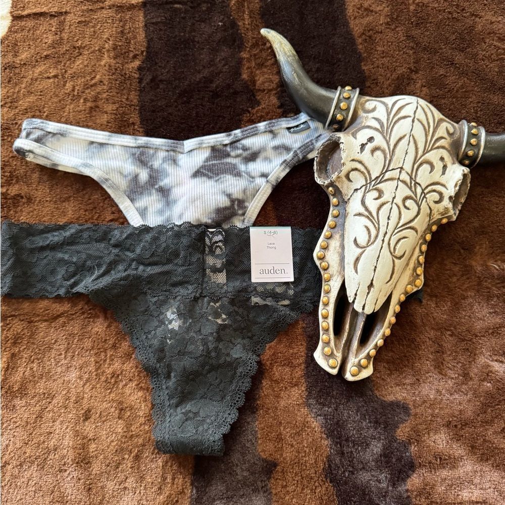 Auden Lace and VS Pink Tie-Dye Thong Set